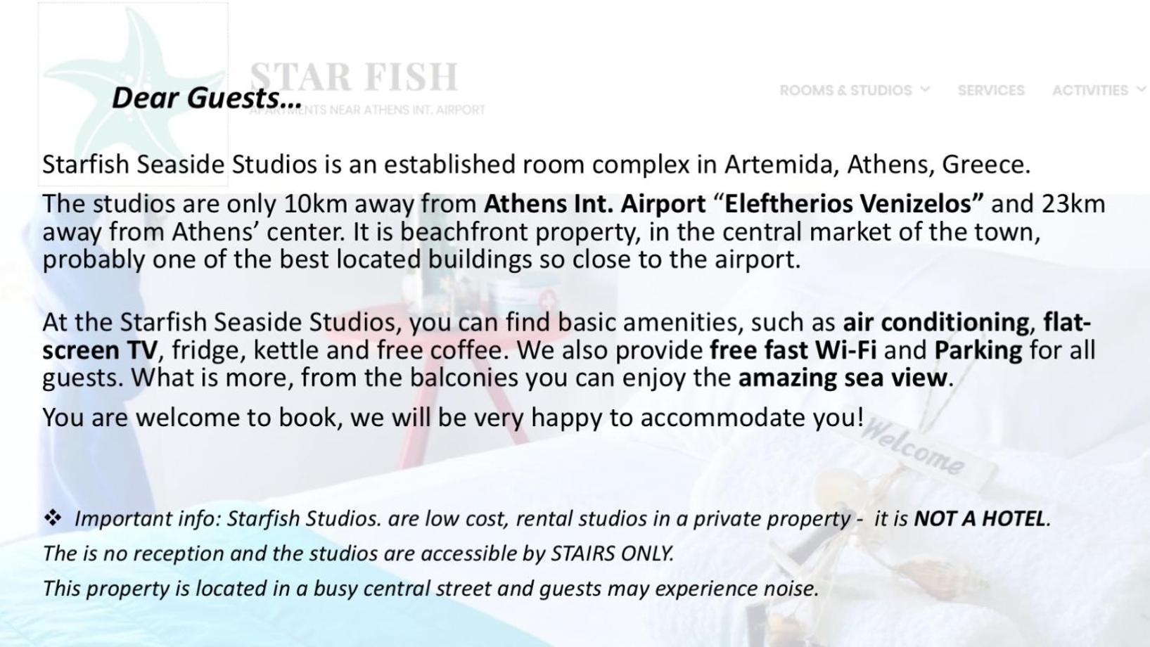 Starfish Seaside Studio Aparthotel Αρτέμιδα Εξωτερικό φωτογραφία